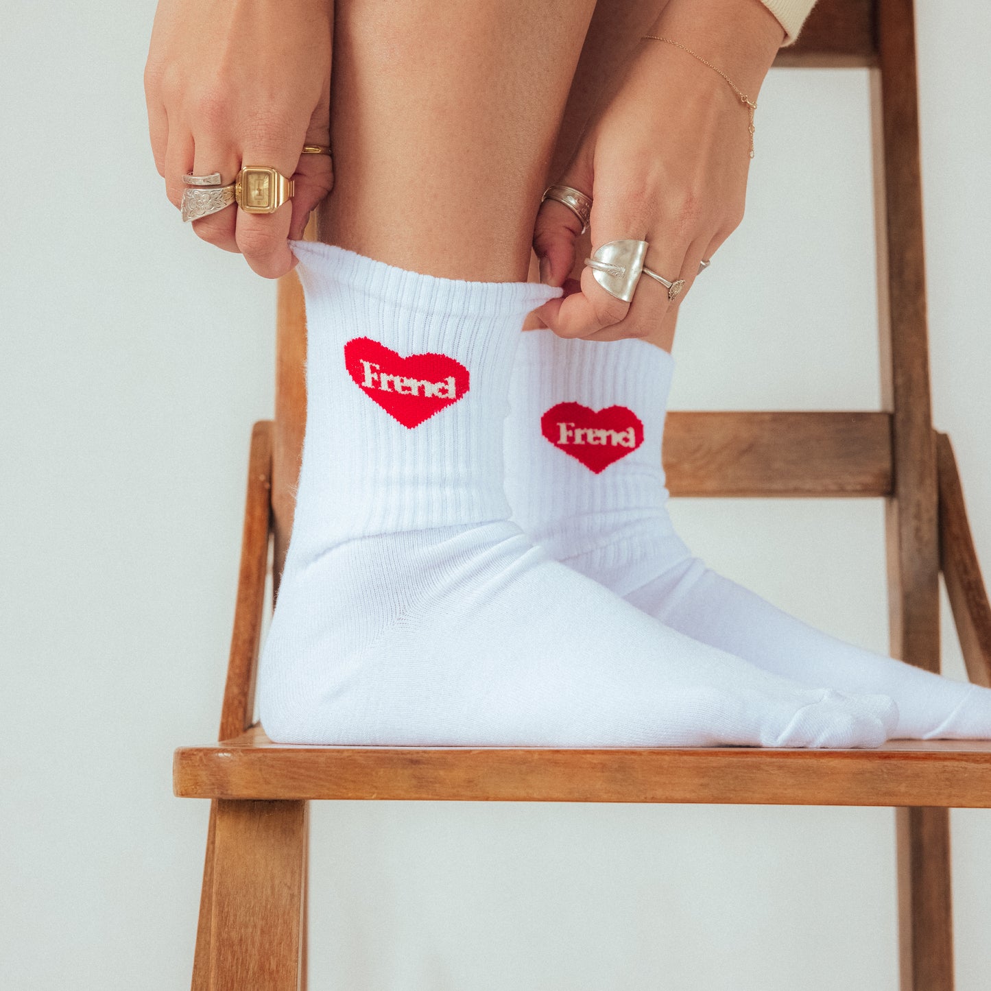 HEARTBREAKER CREW SOCKS TRIO - STRAWBERRIES & CREAM