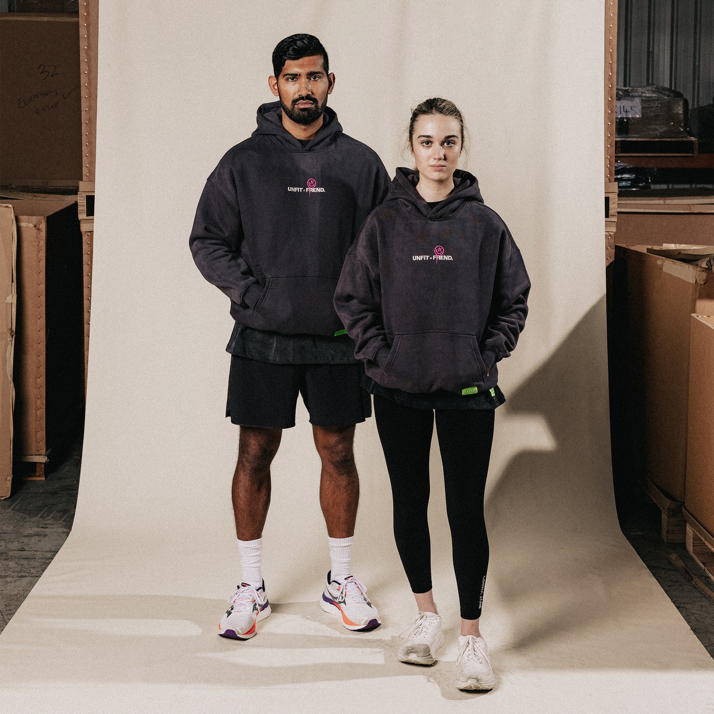 FREND X UNFIT HOODIE CHARCOAL