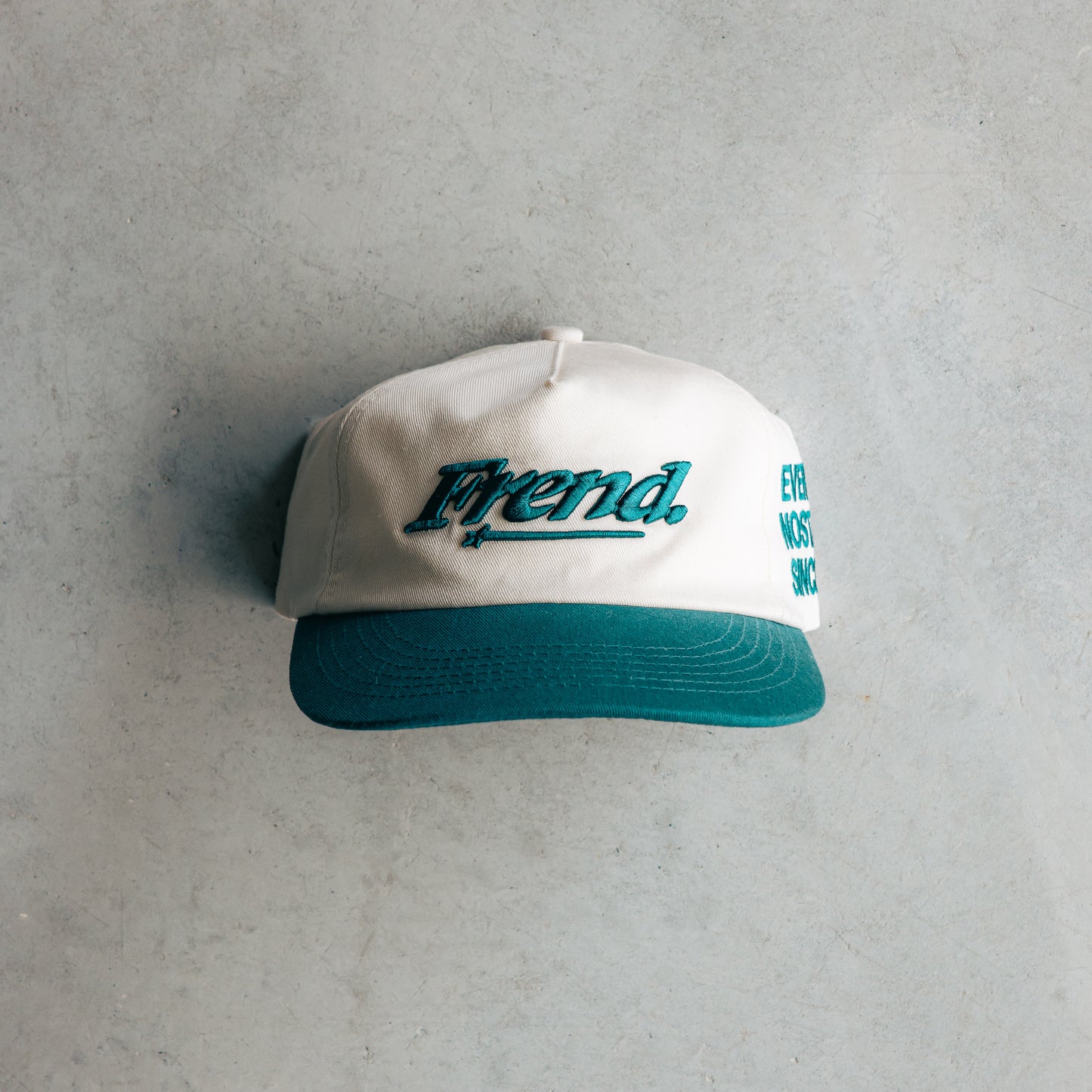 FREND EVERYDAY - 5 PANEL CAP - TEAL/CREAM