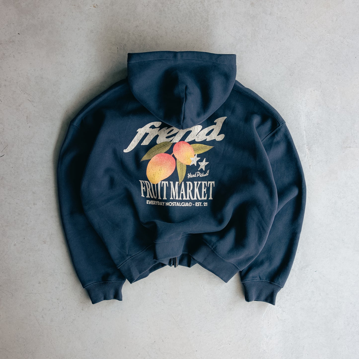 FRUIT MARKET ZIP HOODIE - OCEAN