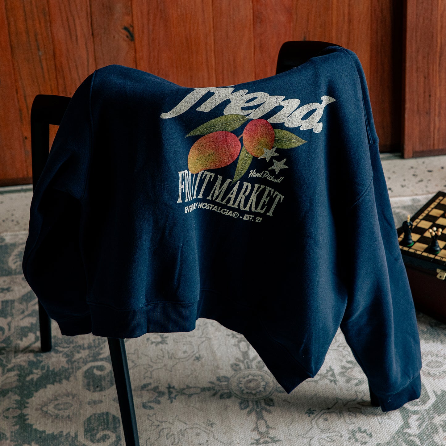 FRUIT MARKET ZIP HOODIE - OCEAN