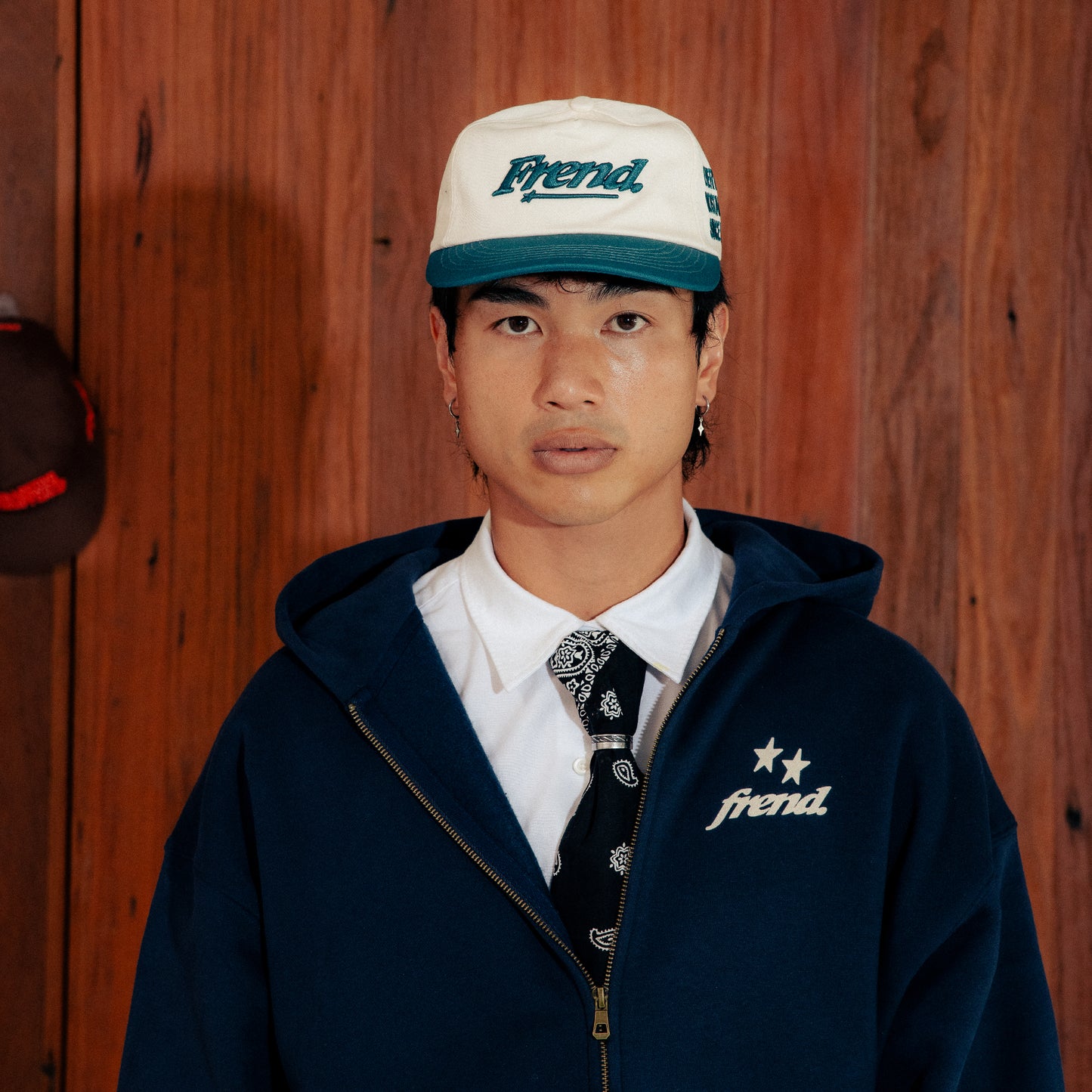 FREND EVERYDAY - 5 PANEL CAP - TEAL/CREAM