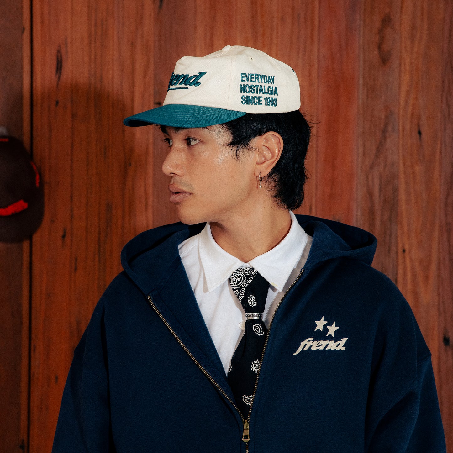 FREND EVERYDAY - 5 PANEL CAP - TEAL/CREAM