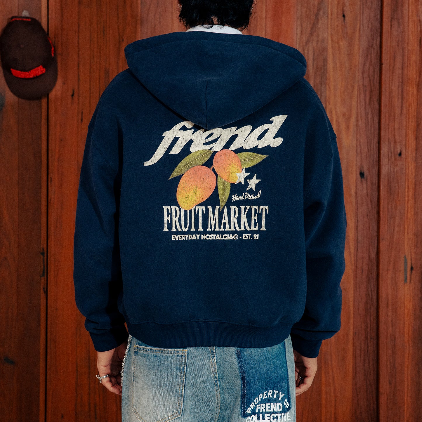 FRUIT MARKET ZIP HOODIE - OCEAN