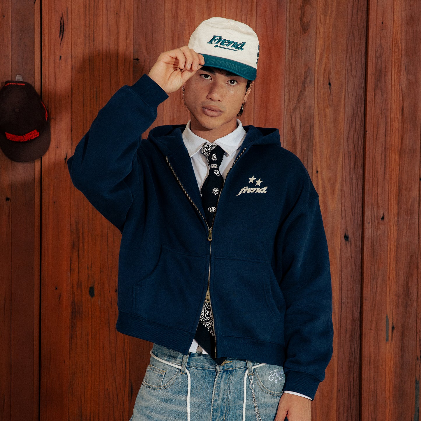 FRUIT MARKET ZIP HOODIE - OCEAN