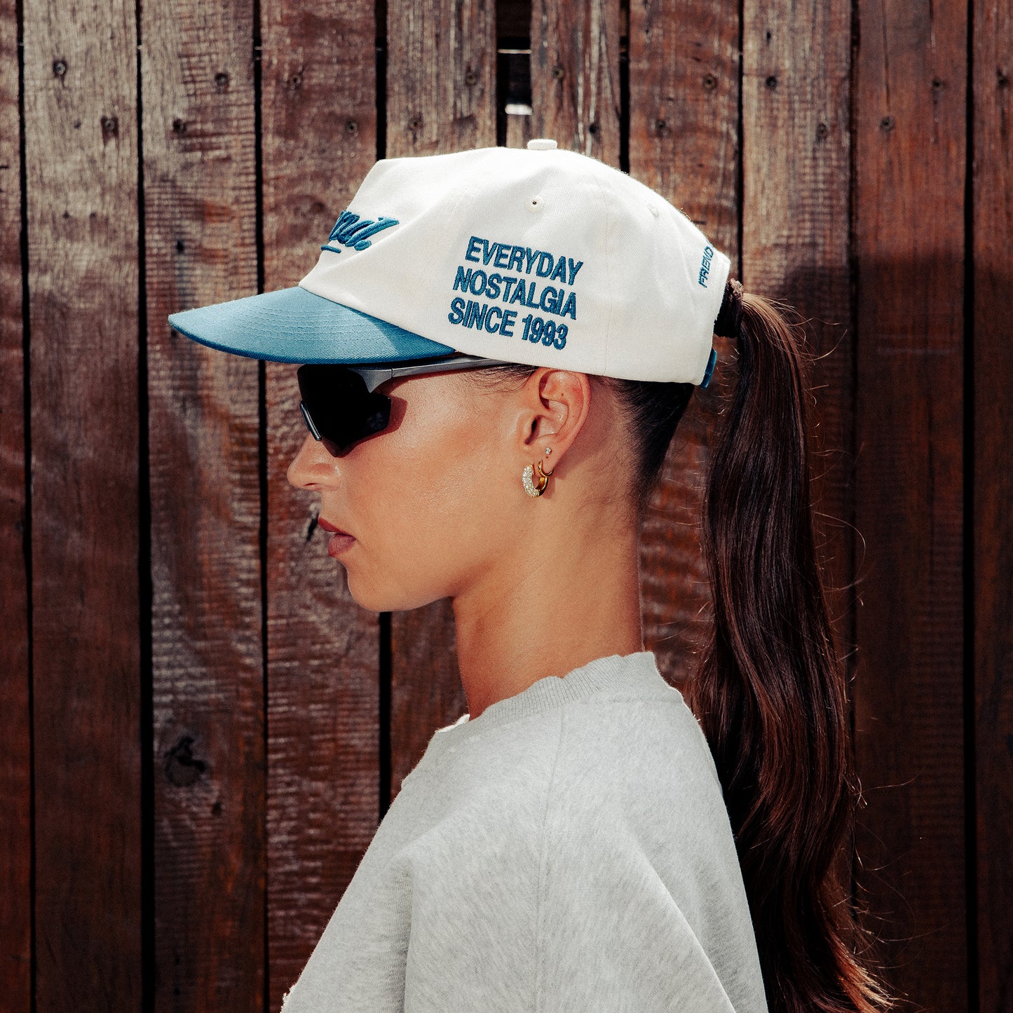 FREND EVERYDAY - 5 PANEL CAP - TEAL/CREAM