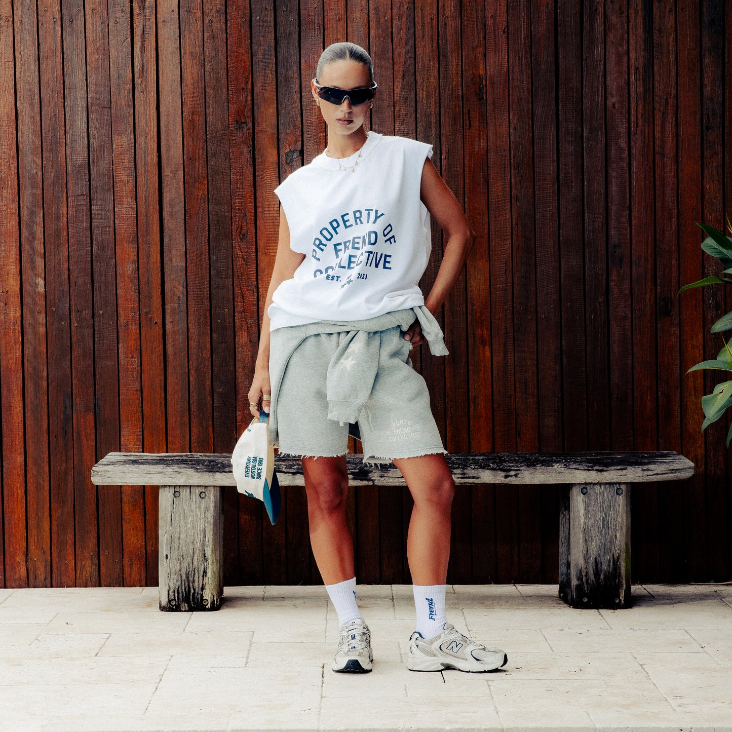 PROPERTY OF FREND LOUNGE SHORTS - MARL GREY