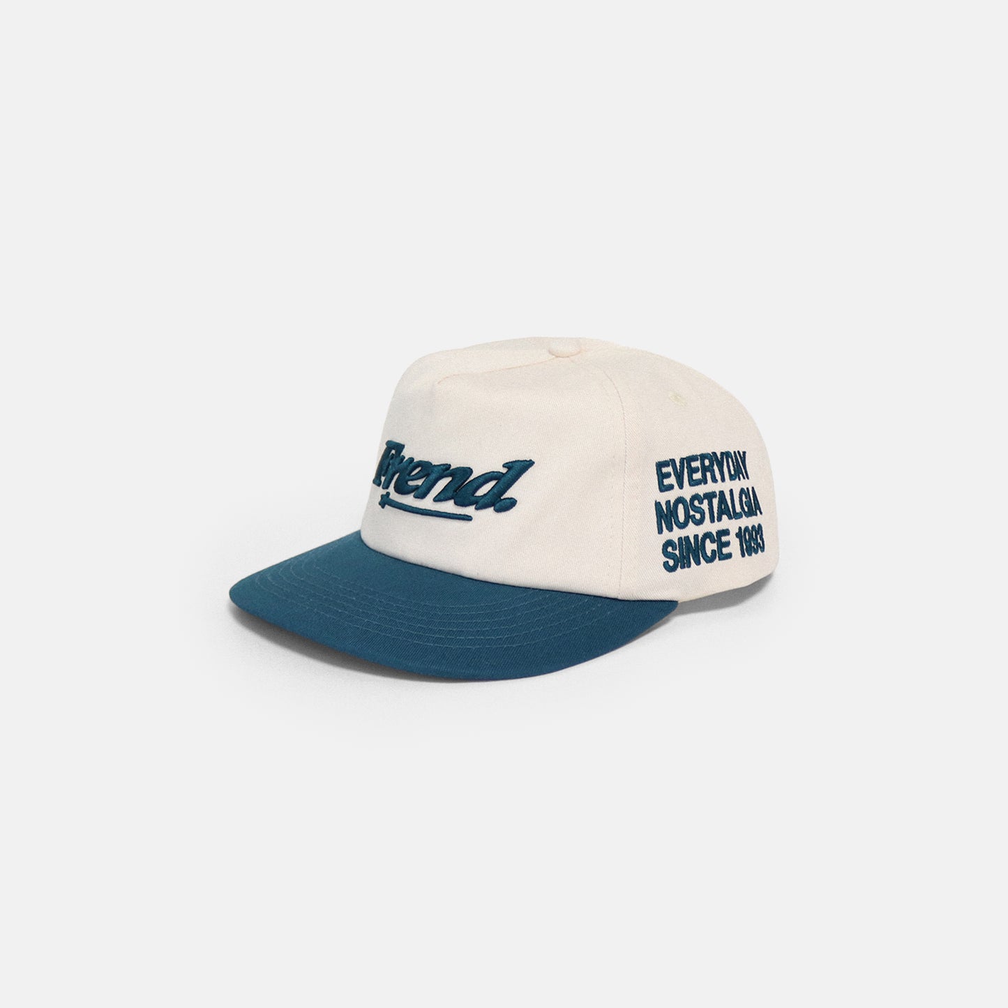 FREND EVERYDAY - 5 PANEL CAP - TEAL/CREAM