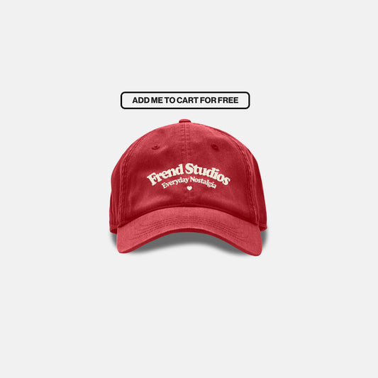 FREND STUDIOS DAD CAP - CHERRY