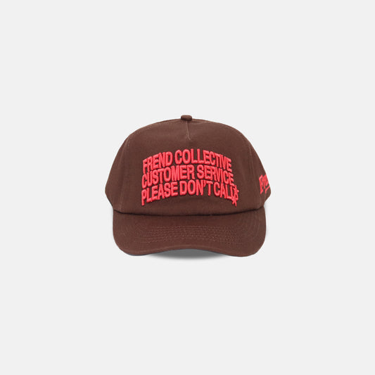 PLEASE DON'T CALL - 5 PANEL CAP - COFFEE