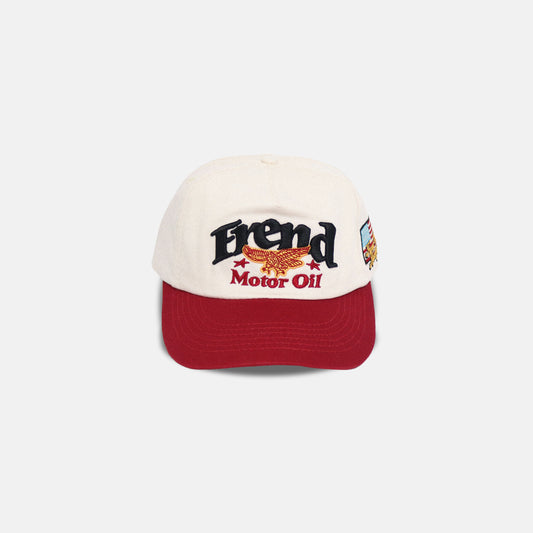 FREND MOTOR OIL - 5 PANEL CAP - CREAM/CHERRY