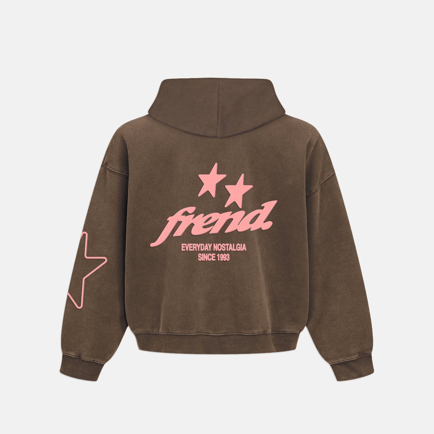 STARDUST ZIP HOODIE - COFFEE