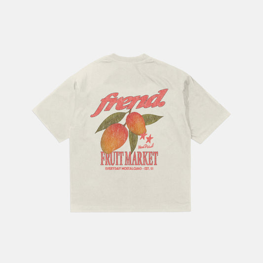 FRUIT MARKET TEE - CREAM
