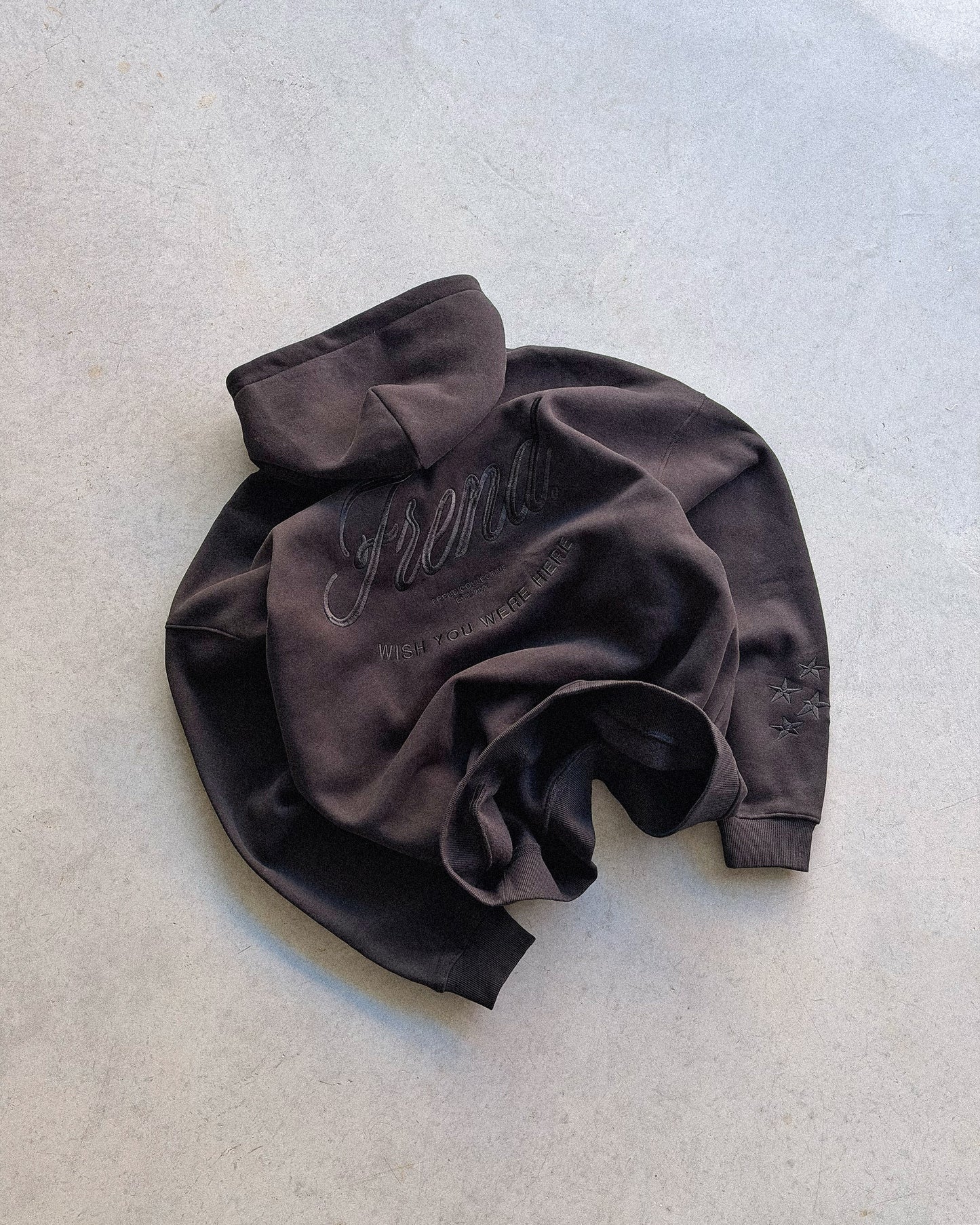 WISH YOU WERE HERE HOODIE - BLACK
