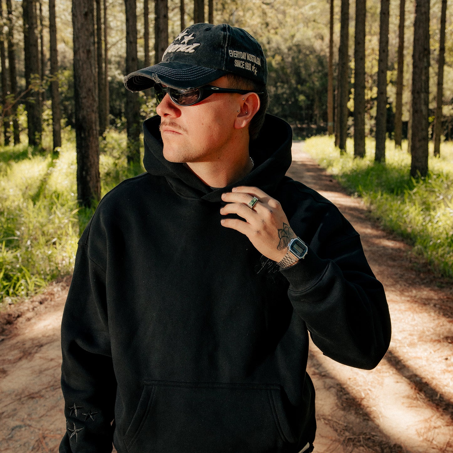 WISH YOU WERE HERE HOODIE - BLACK