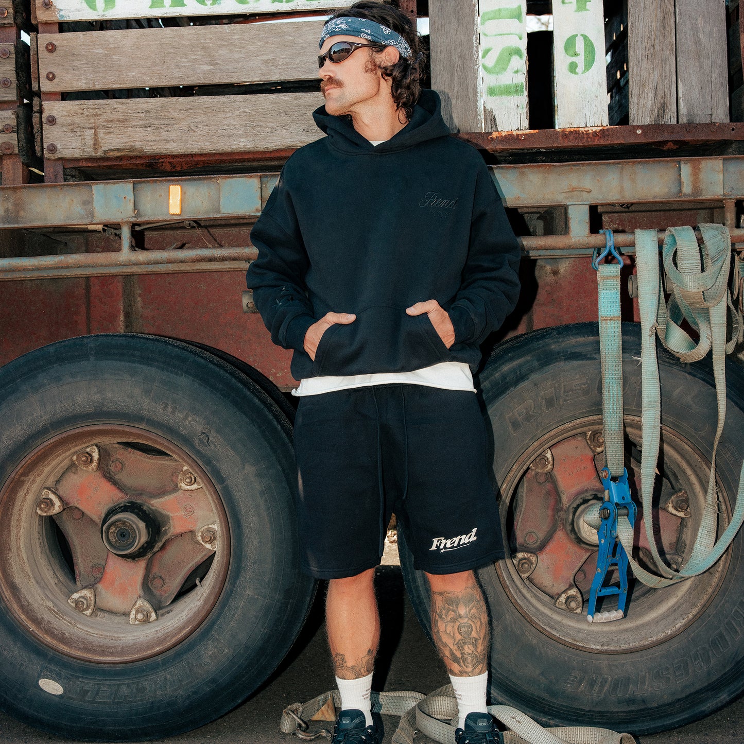 FREND EVERYDAY LOUNGE SHORTS - BLACK