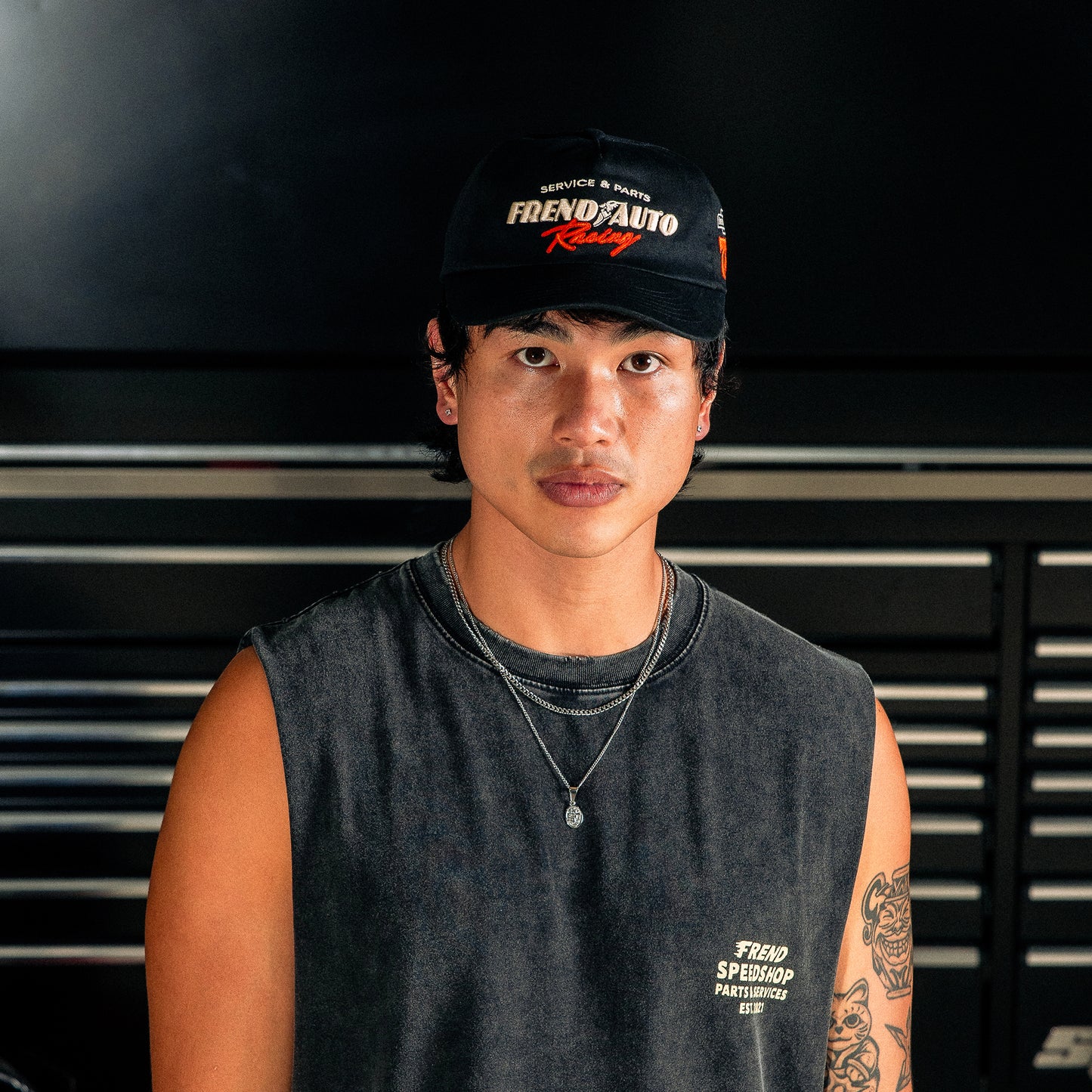 FREND RACING - 5 PANEL CAP - BLACK