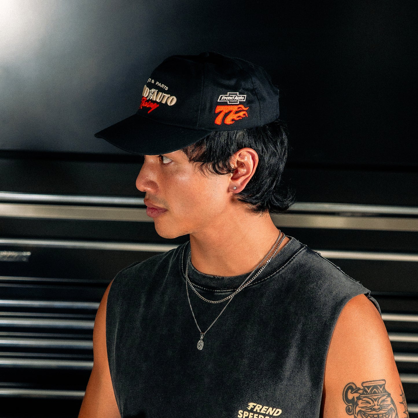 FREND RACING - 5 PANEL CAP - BLACK